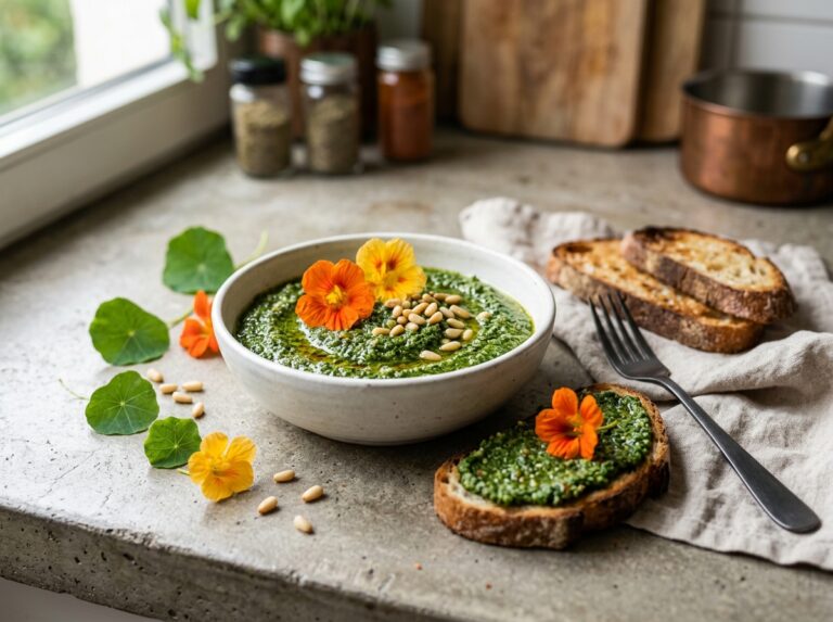 Kapuzinerkresse Pesto
