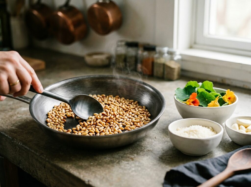 pesto aus kapuzinerkresse
